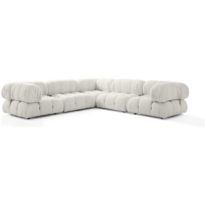 Mario Modular 115" Matera 5-pc Sofa, Blanc Boucle