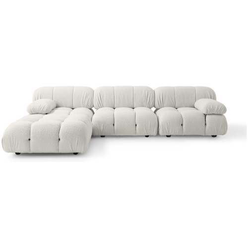 Mario Modular 115" Tivoli 4-pc Sofa, Blanc Boucle