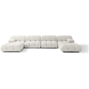 Mario Modular 153" Atrani 6-pc Sofa, Blanc Boucle