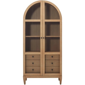 Memphis Arched Glass Door Bookcase