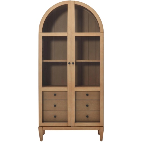 Memphis Arched Glass Door Bookcase