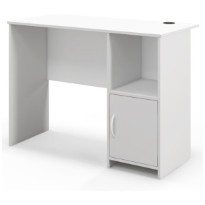 Modern Computer Desk with Cabinet-White