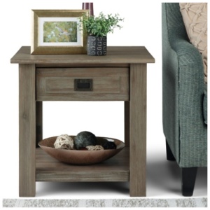 Monroe End Table, Distressed Gray