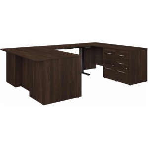 Office 500 72W Height Adjustable U Shaped Executive Desk w/ Drawers