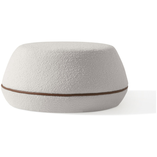 Onvi 32" Fabric Ottoman, Blanc Boucle