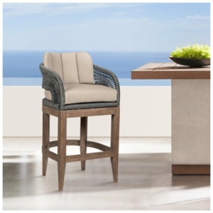 Orbit Outdoor Patio Bar Stool, Taupe