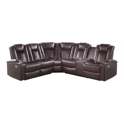 Orina 3-pc. Reclining Sectional With Power Headrests