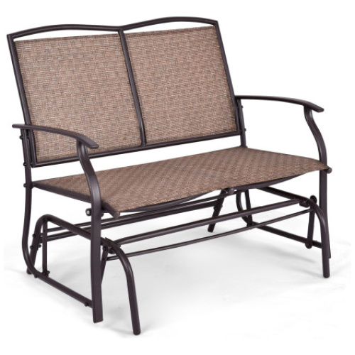 Outdoor Iron Patio Rocking Chair for Backyard and Lawn