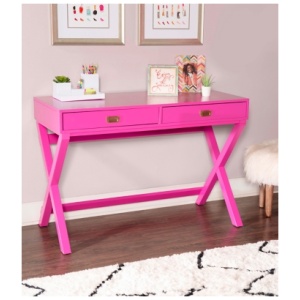 Paige Writing Desk, Raspberry Pink