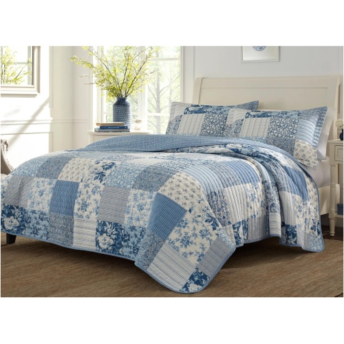 Paisley Patchwork-3 Piece Quilt Set