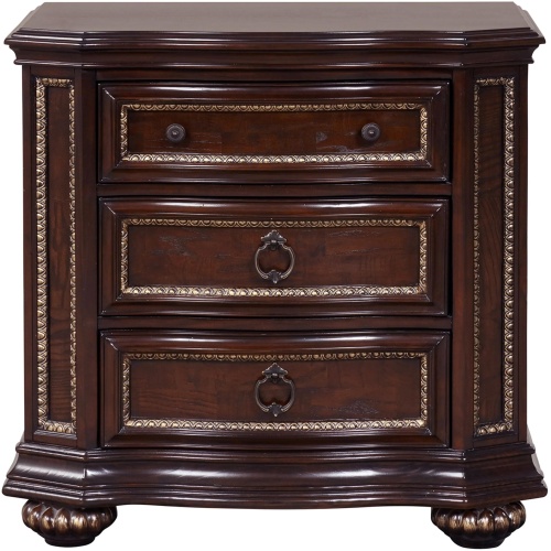 Paris 3 Drawer Nightstand
