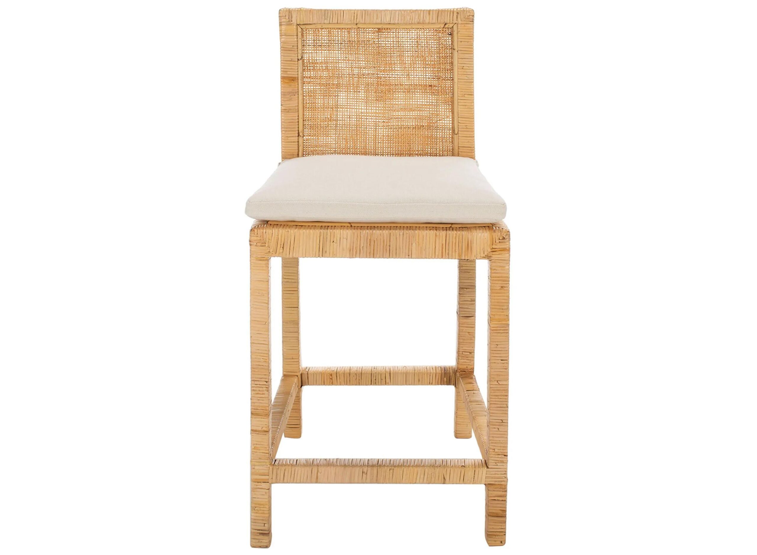 Percy Cane Counter Stool with Cushion