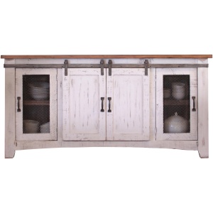 Pueblo White TV Stand