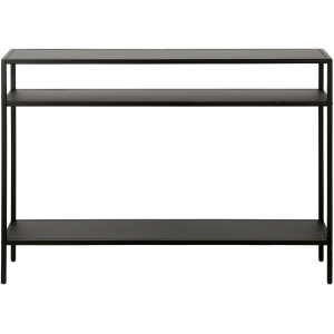 Ricardo Rectangular Console Table with Metal Shelves