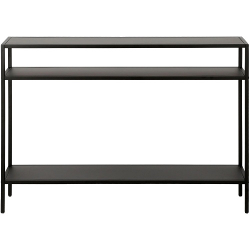 Ricardo Rectangular Console Table with Metal Shelves