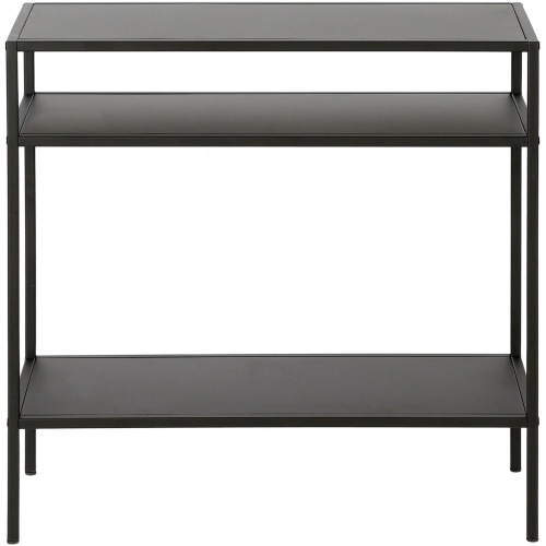 Ricardo Rectangular Side Table with Metal Shelves