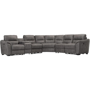 Rockland Microfiber 6-pc. Power Sectional