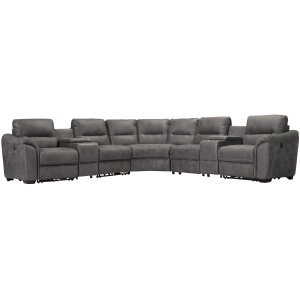 Rockland Microfiber 7-pc. Power Sectional
