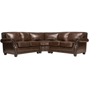 Romano 3-pc. Leather Sectional Sofa