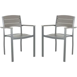 Serapis Outdoor Stackable Chair: Set of 2