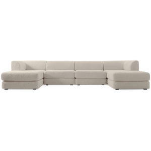 Shelter Modular 144" Micka 6-pc Sofa, Sheep Skin
