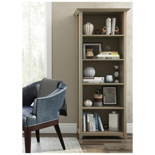 Simpli Home Amherst 5 Shelf Bookcase, Gray