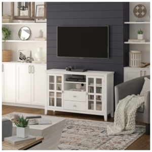 "Simpli Home Artisan 53" TV Media Stand", White