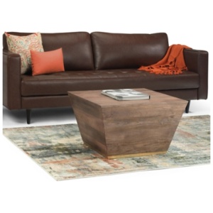 Simpli Home Modern Coffee Table, Dark Brown