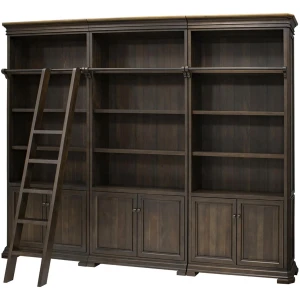 Sonoma Executive Bookcase Wall With Ladder