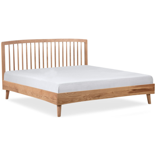 Spindle Bed King, Natural Oak