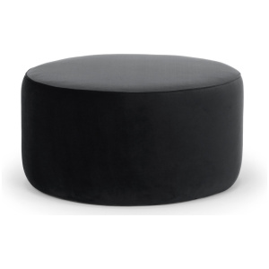 Spool 24" Fabric Ottoman, Anchor Velvet