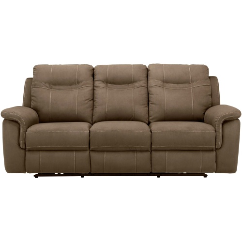 Stanfield Microfiber Power-Reclining Sofa w/ Power Headrest