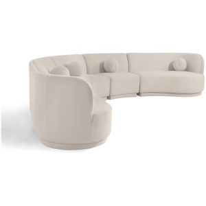 Swoosh Modular 147" Chimayo East 5-pc Sofa, Blanc Boucle