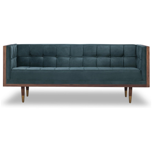 TEST2024 - Woodrow Box 71" Fabric Sofa, Walnut/Neptune Velvet