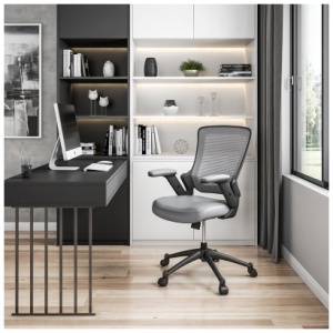 Techni Mobili Mid-Back Mesh Task Office Chair, Gray