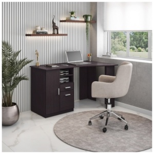 Techni Mobili Office Desk with Storage, Espresso