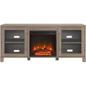 Ursula TV Stand with Log Fireplace