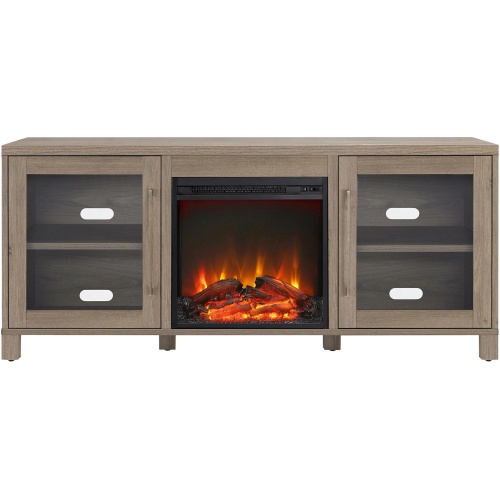 Ursula TV Stand with Log Fireplace