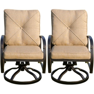 Valencia Swivel Rocker Outdoor Dining Chair Set of 2