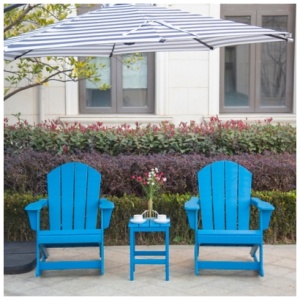 Venice Outdoor Adirondack Rocking Chair, Pacific Blue