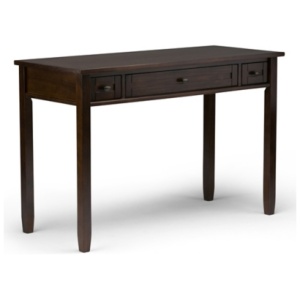 "Warm Shaker 48" Wide Writing Desk", Tobacco Brown