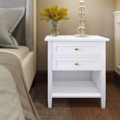 Warm Shaker Nightstand, White