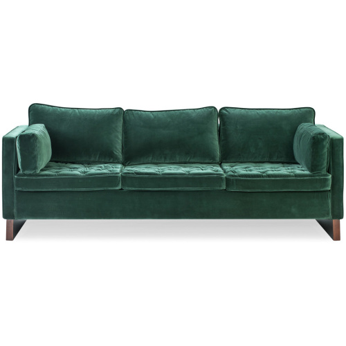 Wexler 87" Fabric Sofa, Emerald Velvet