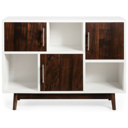 Wood Display Sideboard Storage Cabinet with Storage Compartments