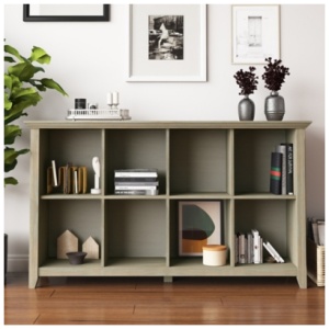 Acadian 8 Cube Bookcase and Storage Unit, Gray