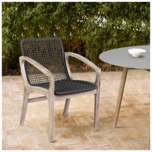 Beckham Outdoor Patio Dining Chair, Charcoal