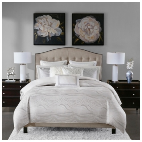 Chic Queen Comforter Set, White