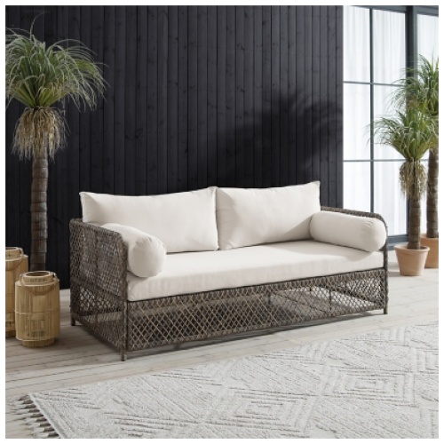 Crosley Furniture Granite Bay Outdoor Sofa, Creme