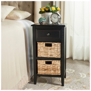 Everly Side Table, Distressed Black