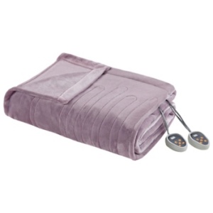 Heated Plush King Blanket, Lavender